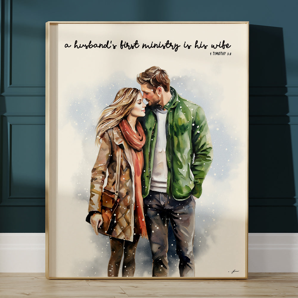 “1 Timothy 5:8” Christian Art Print