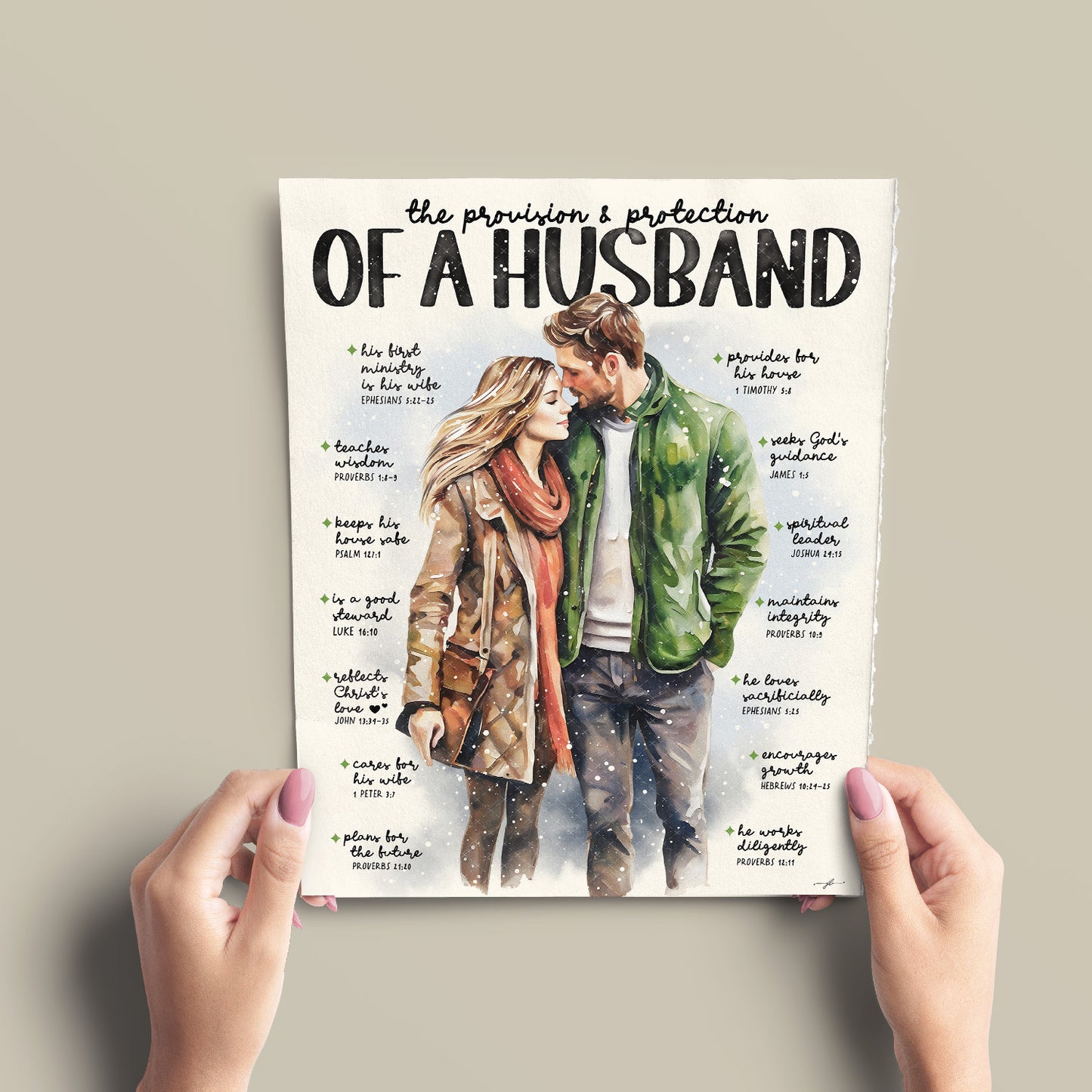Biblical Marriage | Provision of A Husband | Scripture Prompt Art Print