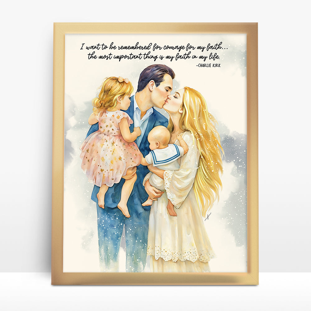 "Charlie Kirk Tribute” Christian Art Print