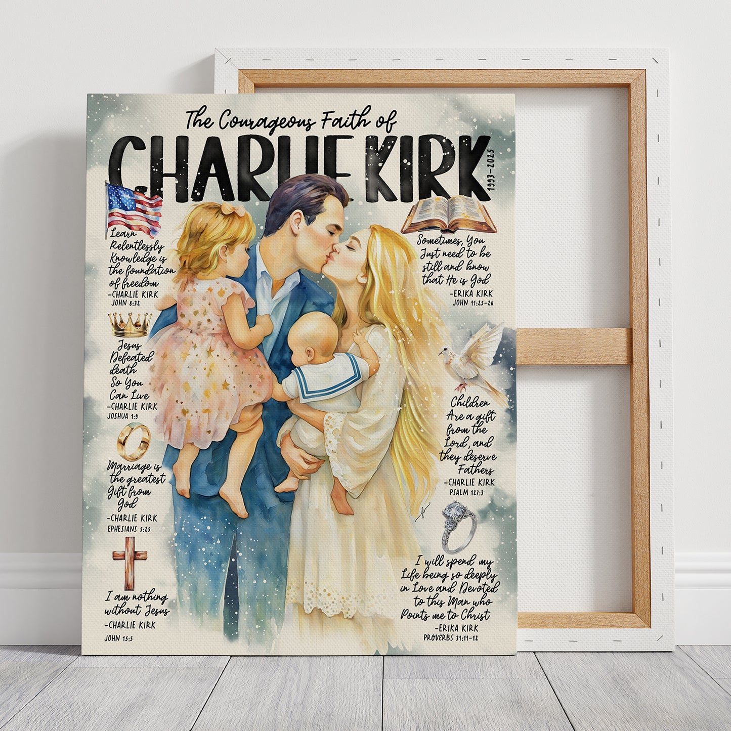 "Charlie Kirk" Christian Canvas