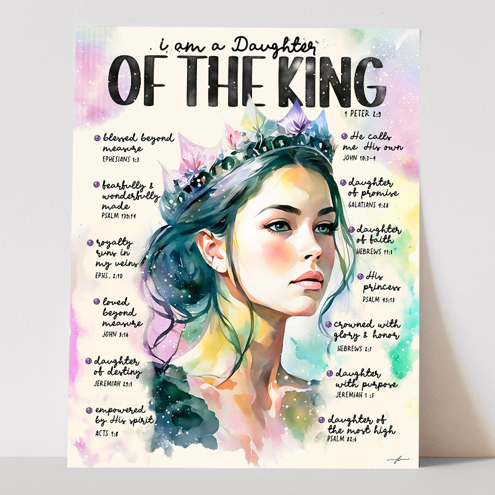 "Daughter of The King" Christian Art Print