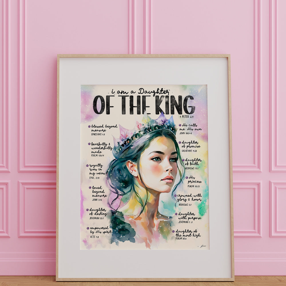 "Daughter of The King" Christian Art Print