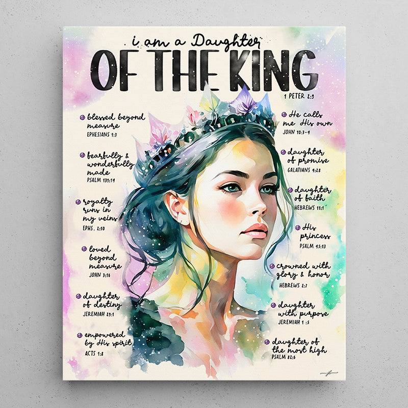"Daughter of The King" Christian Canvas