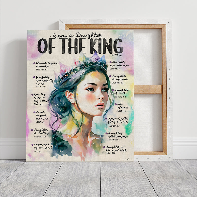 "Daughter of The King" Christian Canvas