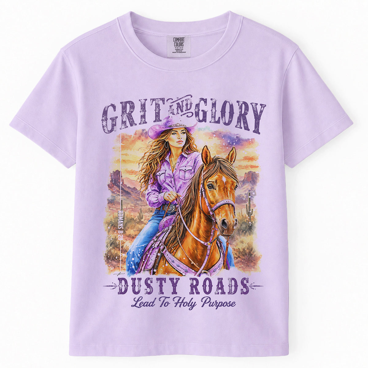 Western • Grit & Glory • Christian Comfort Colors® Youth T-Shirt