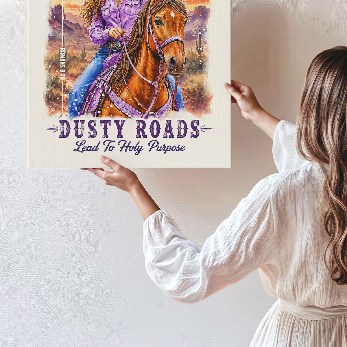 Western • Grit & Glory • Christian Canvas • Premium Floating Frame Christian Canvas