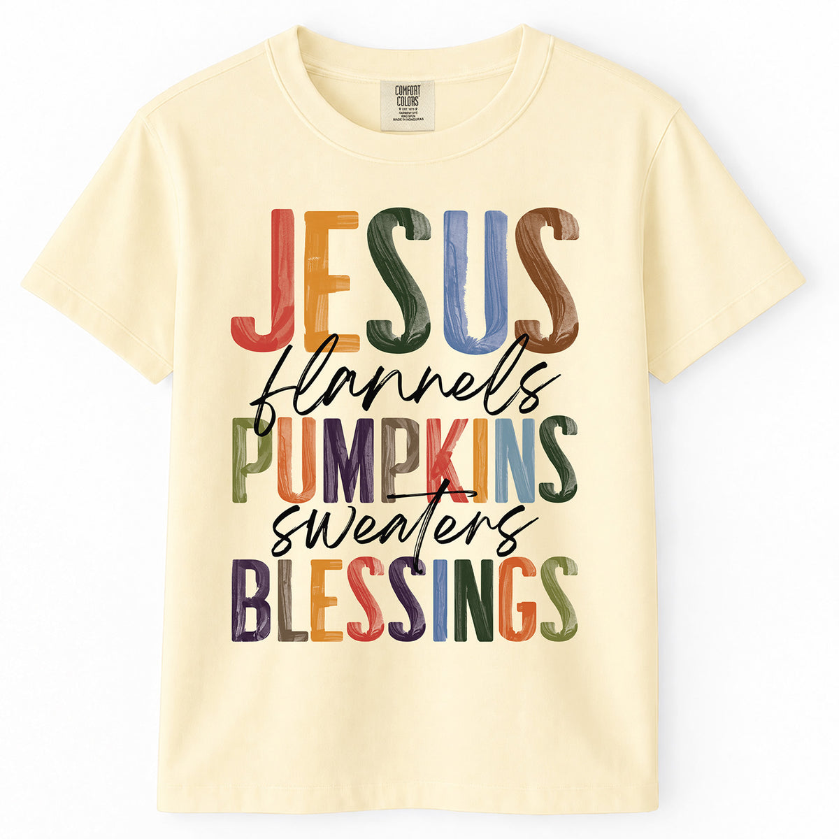 Jesus Pumpkins Blessings • Fall • Christian Comfort Colors® T-Shirt