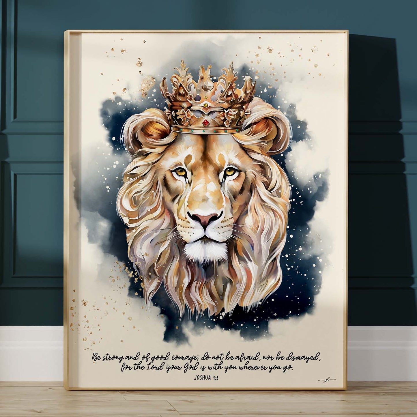“Joshua 1:9” Christian Art Print