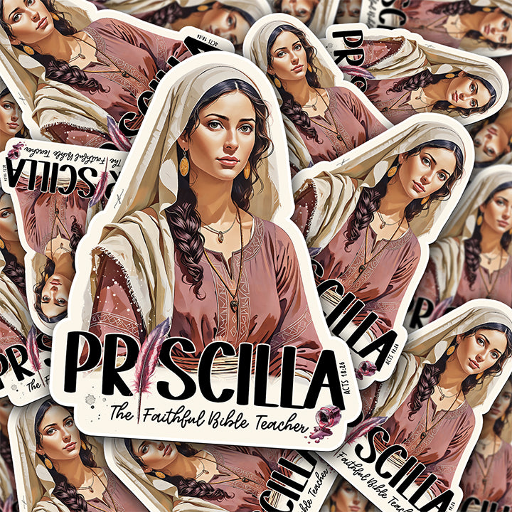 “Priscilla” Christian Vinyl Sticker
