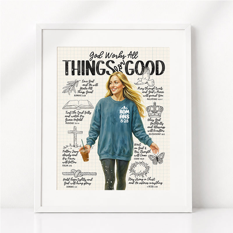 Romans 8:28 | Scripture Prompt Art Print