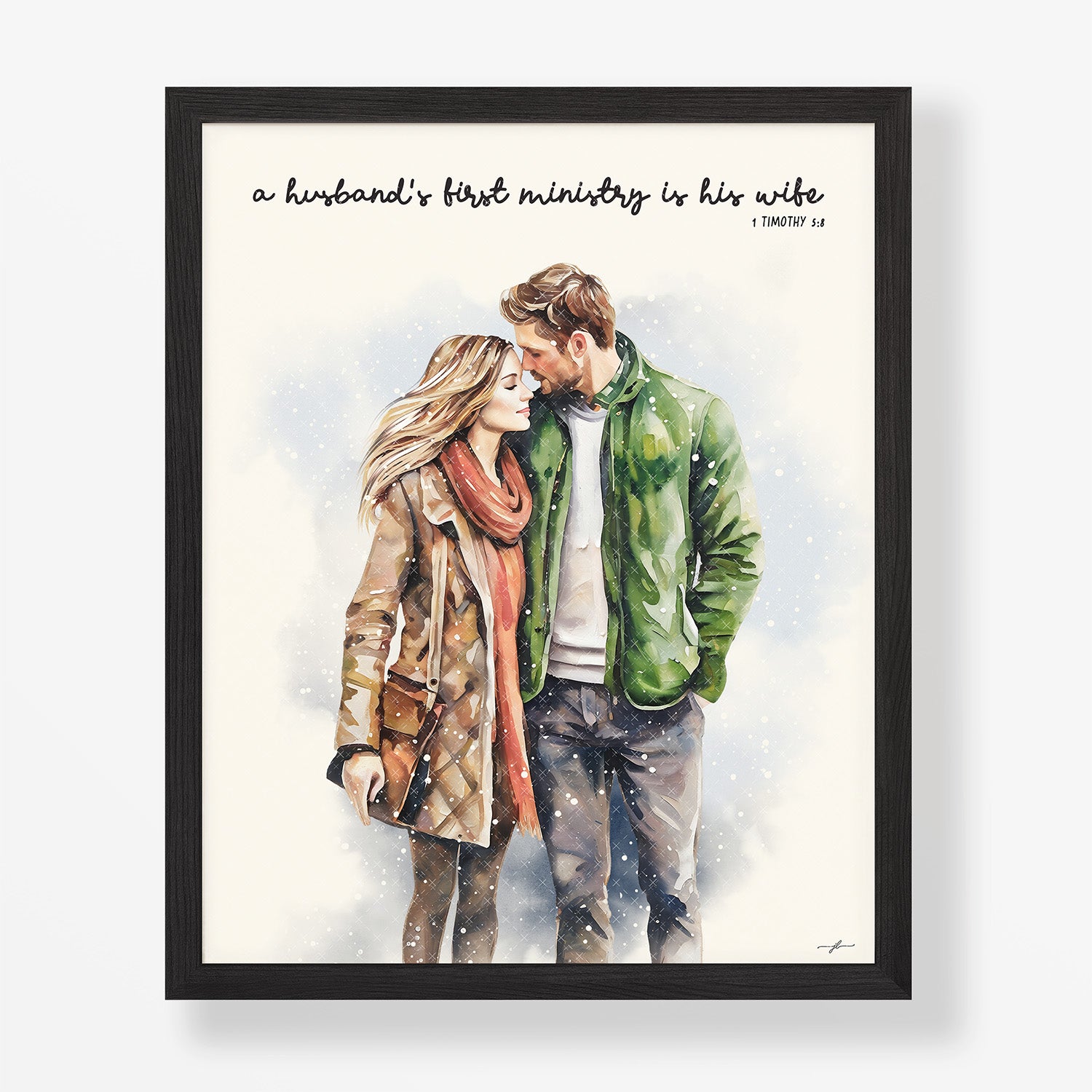 Biblical Marriage, 1 Timothy 5:8, Scripture Prompt, Bible Study, Christian, Giclée Art Print