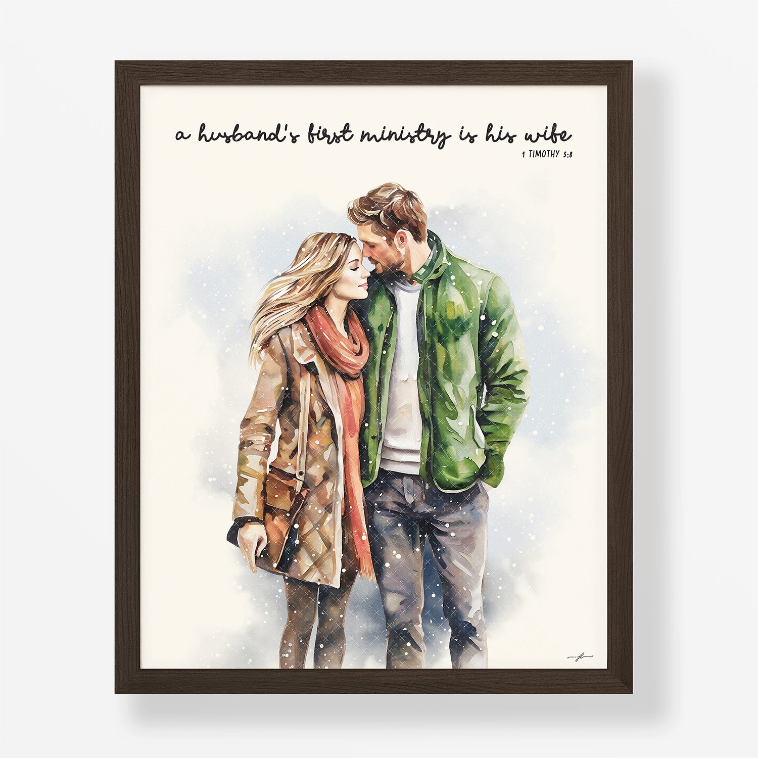 Biblical Marriage, 1 Timothy 5:8, Scripture Prompt, Bible Study, Christian, Giclée Art Print