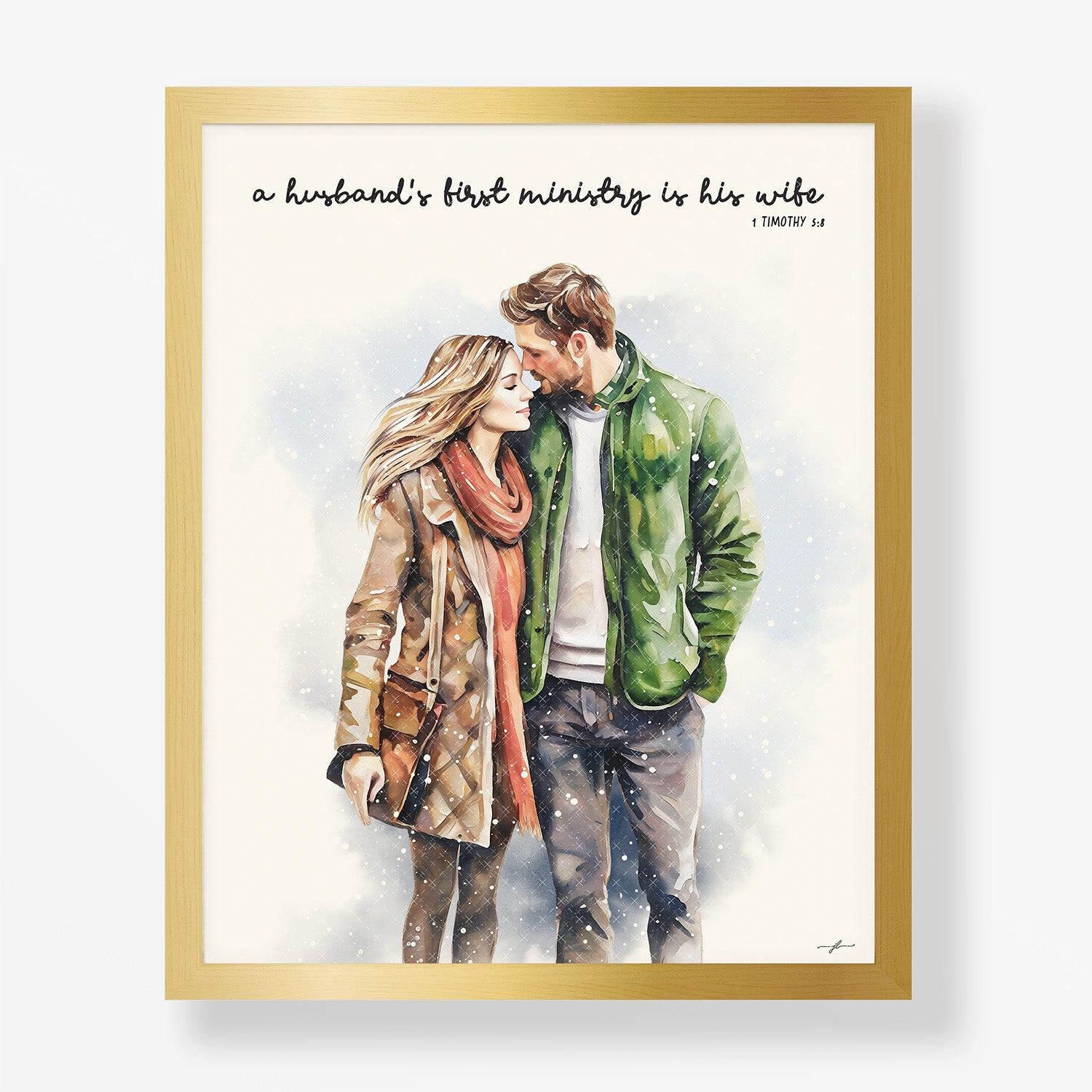 Biblical Marriage, 1 Timothy 5:8, Scripture Prompt, Bible Study, Christian, Giclée Art Print