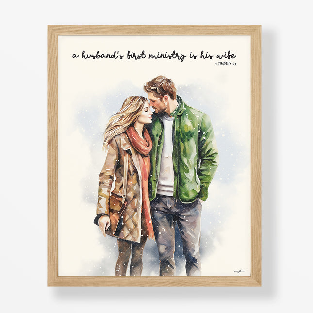 Biblical Marriage | 1 Timothy 5:8 | Giclée Christian Art Print