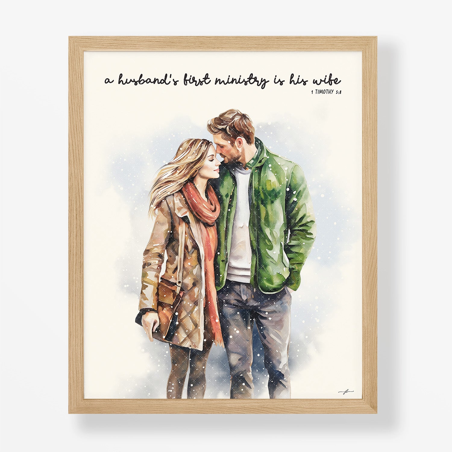Biblical Marriage, 1 Timothy 5:8, Scripture Prompt, Bible Study, Christian, Giclée Art Print