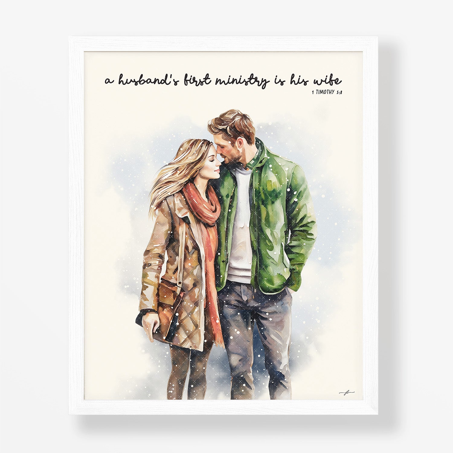 Biblical Marriage, 1 Timothy 5:8, Scripture Prompt, Bible Study, Christian, Giclée Art Print