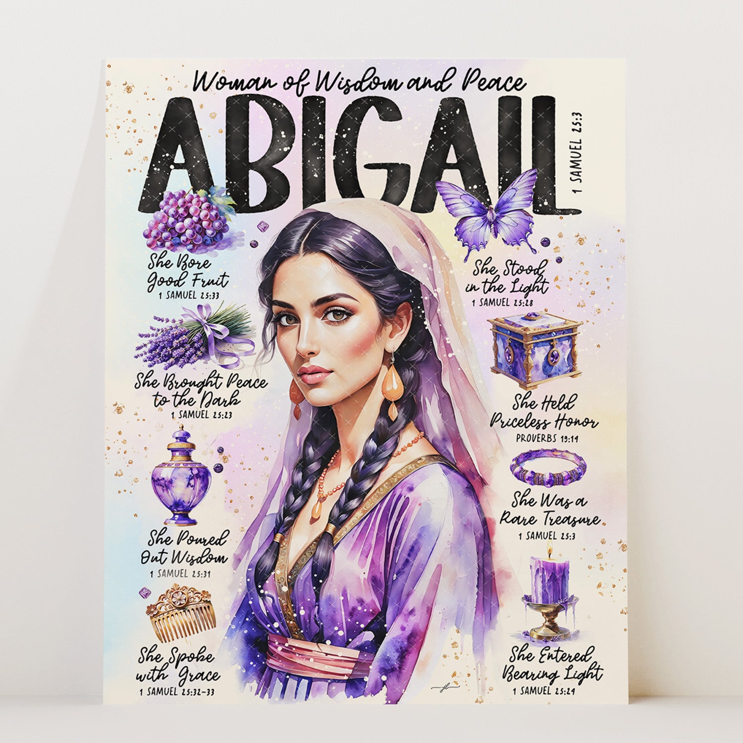 Abigail • Women of The Bible • Scripture Prompt • Giclée Christian Art Print