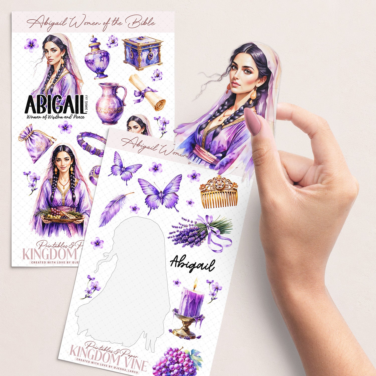 Abigail • Women of the Bible • Christian Digital Sticker Sheets