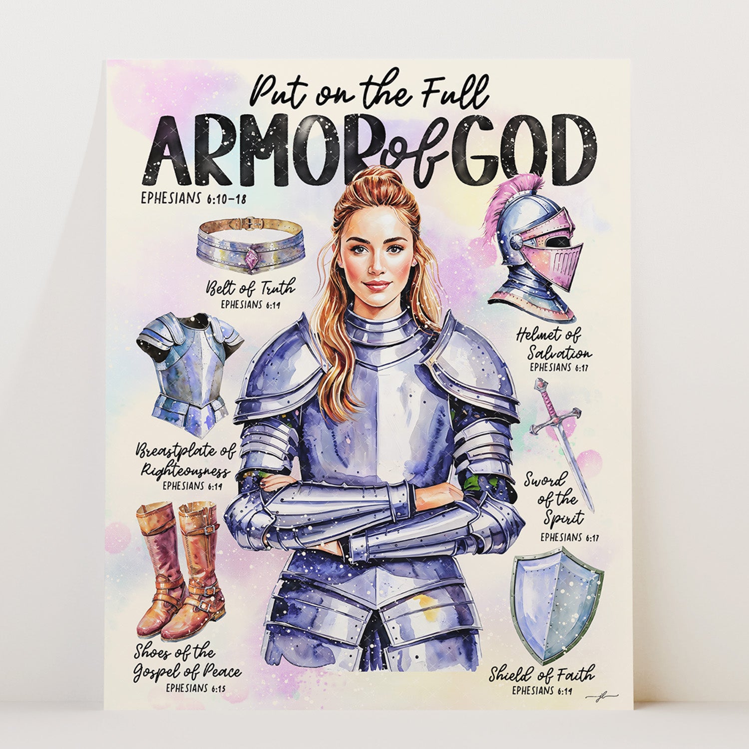 Armor of God • Scripture Prompt • Giclée Christian Art Print