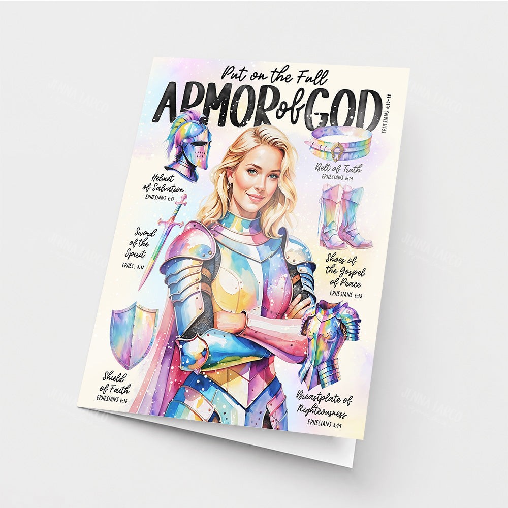 Armor of God • Scripture Prompt • Fine Art Christian Greeting Card