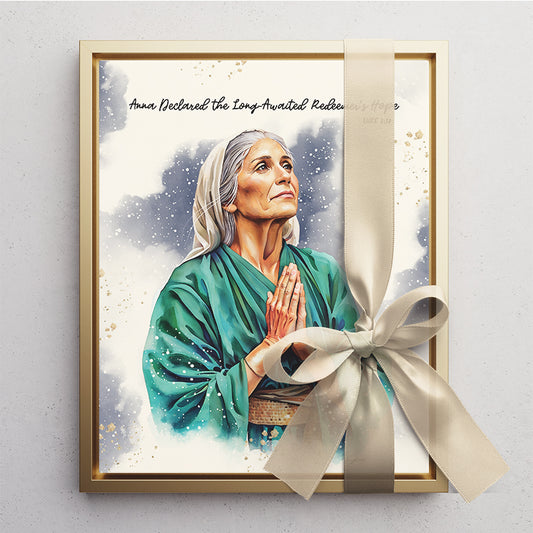 Anna, Women of The Nativity Christmas Canvas