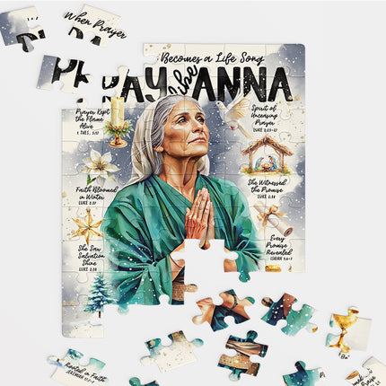 Anna, Women of the Bible Christmas Scripture Prompt Christian Puzzle
