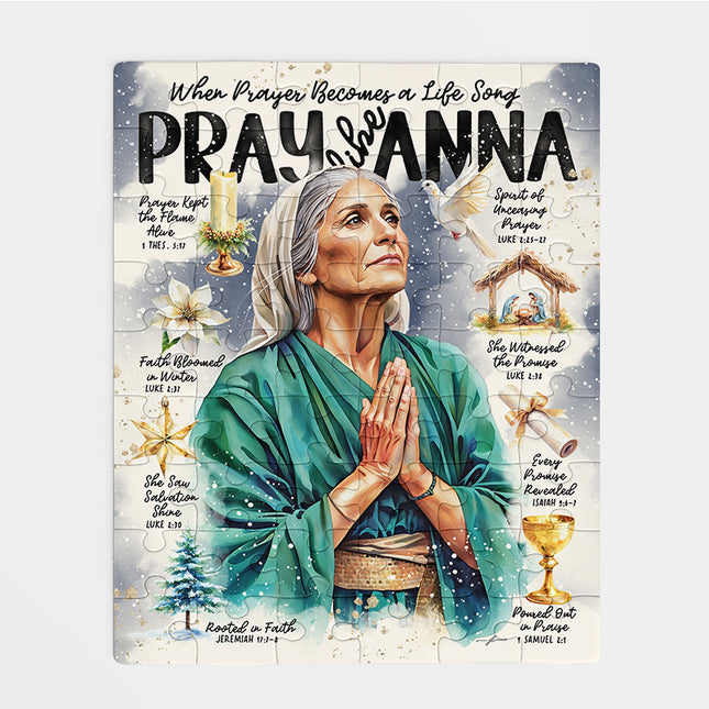 Anna, Women of the Bible Christmas Scripture Prompt Christian Puzzle