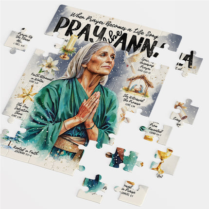 Anna, Women of the Bible Christmas Scripture Prompt Christian Puzzle