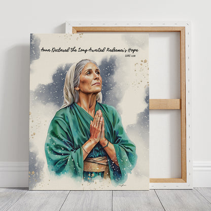 “Anna” Women of The Nativity Premium Canvas