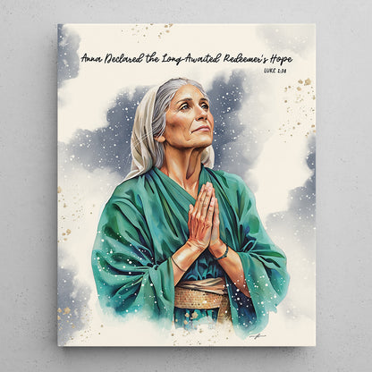 “Anna” Women of The Nativity Premium Canvas