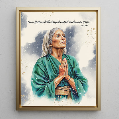 “Anna” Women of The Nativity Premium Canvas