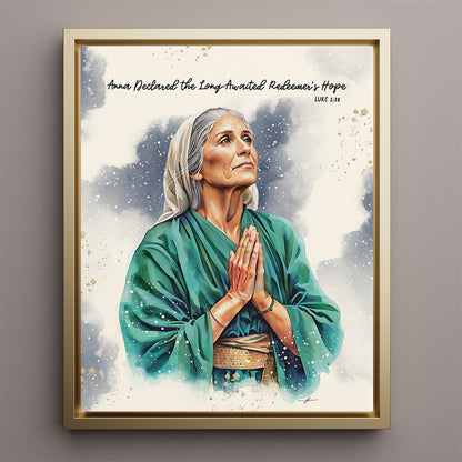 “Anna” Women of The Nativity Premium Canvas