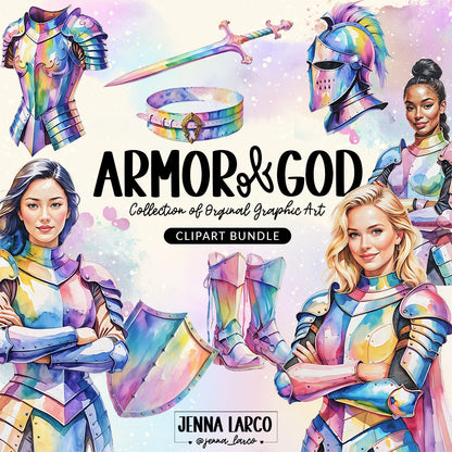 Armor of God | Series 2 | Original Graphic Art | Clipart Bundle