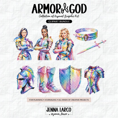 Armor of God | Series 2 | Original Graphic Art | Clipart Bundle