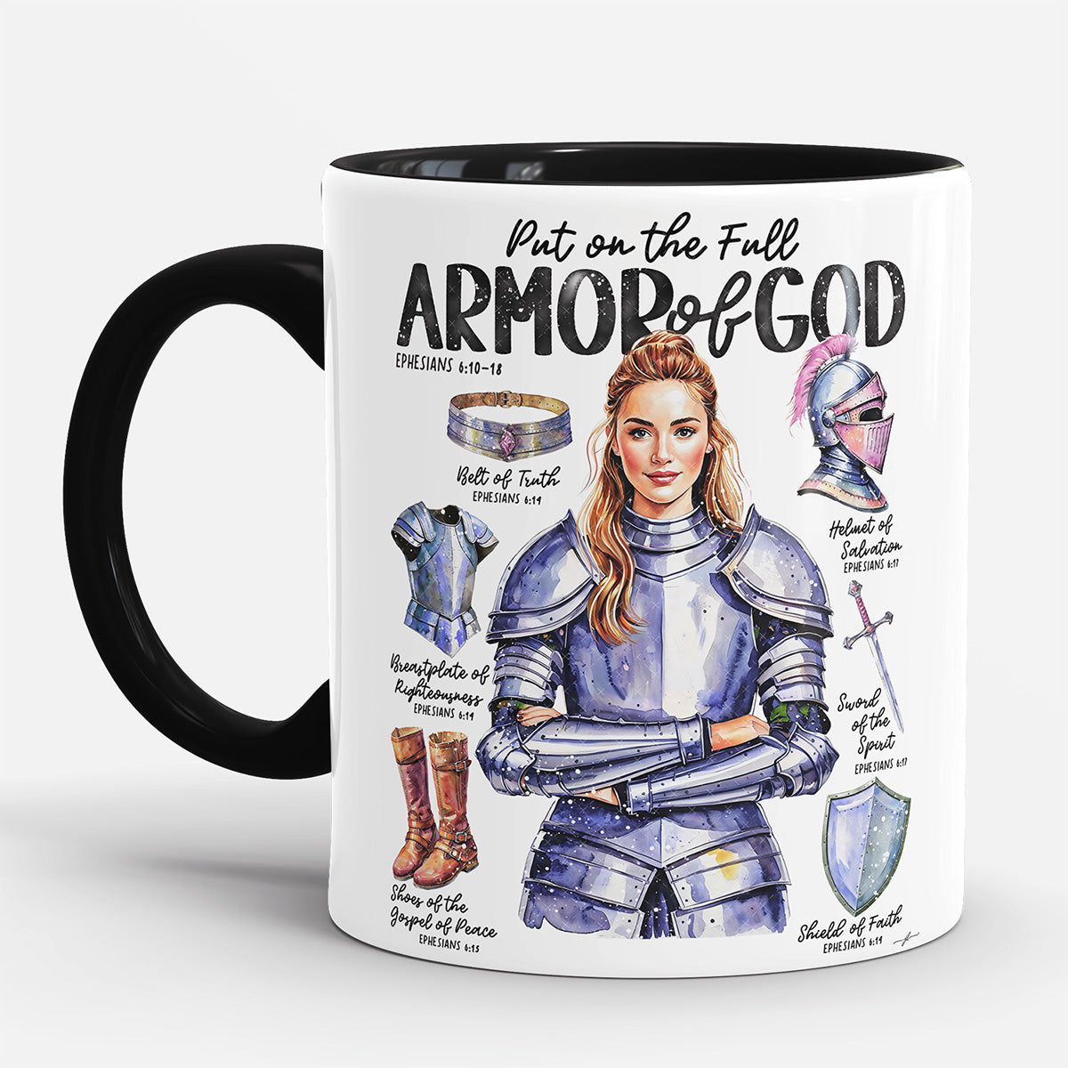 Armor of God Christian Ceramic Personalized Mug