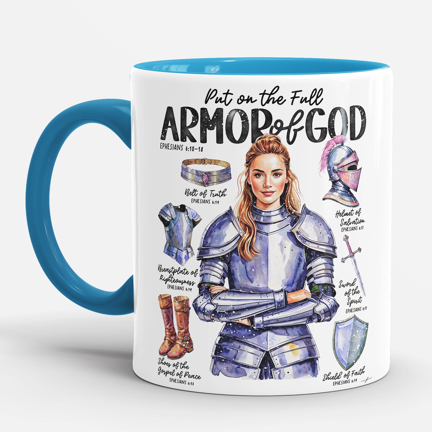 Armor of God • Scripture Prompt •  Christian Ceramic Personalized Mug