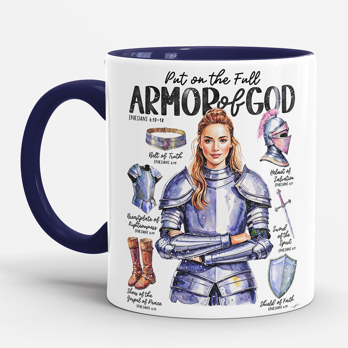 Armor of God Christian Ceramic Personalized Mug