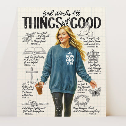 Romans 8:28 • Scripture Prompt • Giclée Christian Art Print