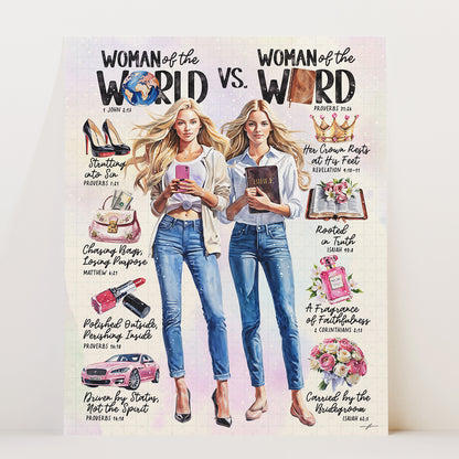 Woman of The Word • Scripture Prompt • Giclée Christian Art Print