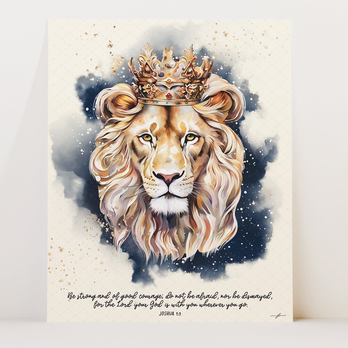 Lion of Judah • Joshua 1:9 • Giclée Christian Art Print