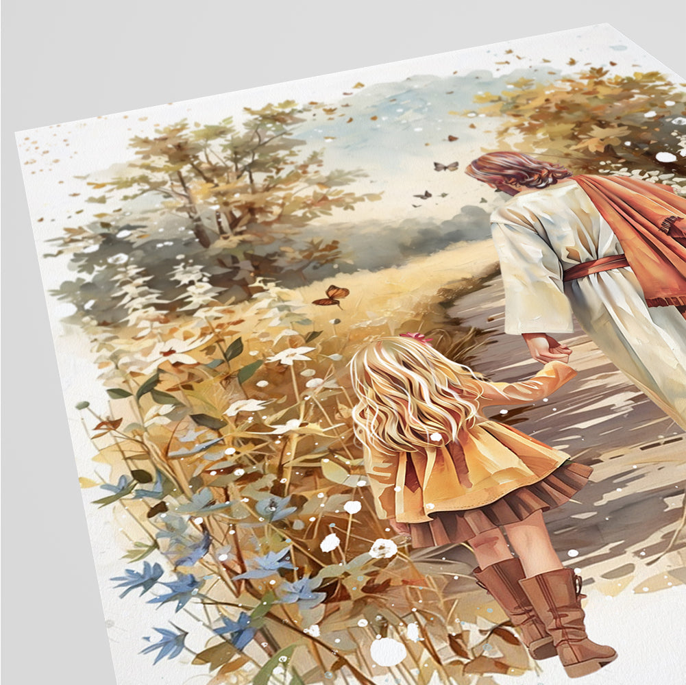 “Autumn Walk with the Savior” Christian Greeting Card