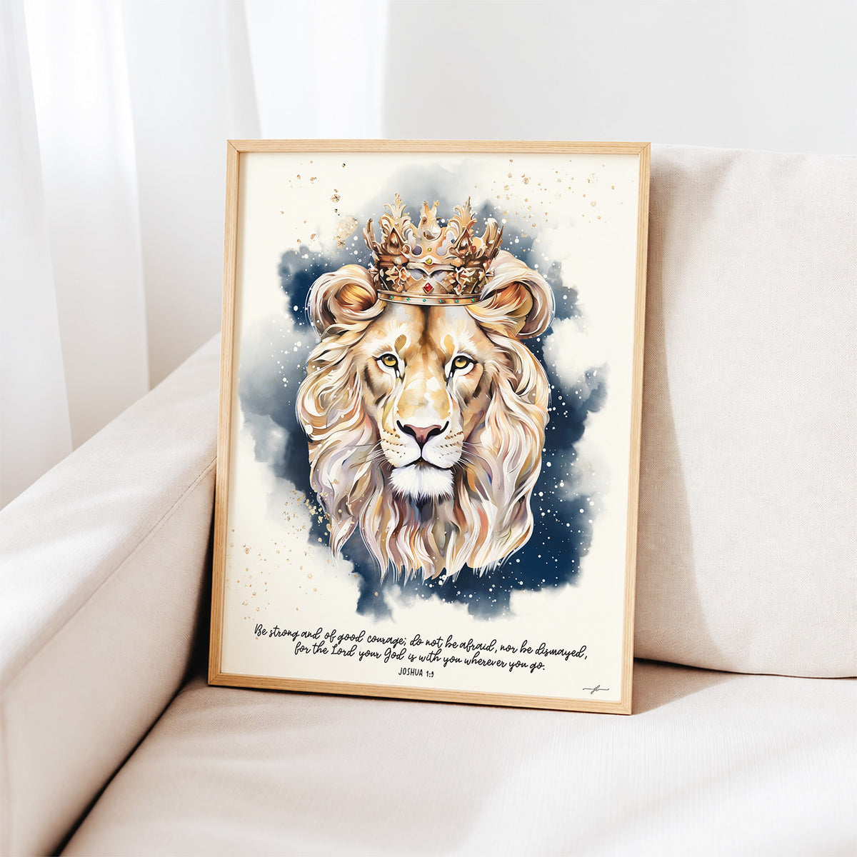 Lion of Judah, Giclée Art Print, Christian Framed Wall Art