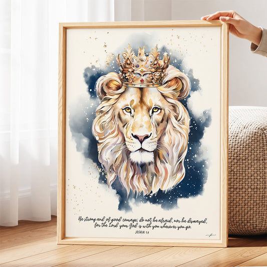 Lion of Judah, Giclée Art Print, Christian Framed Wall Art