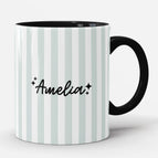Black + Blue Mug with Personalization