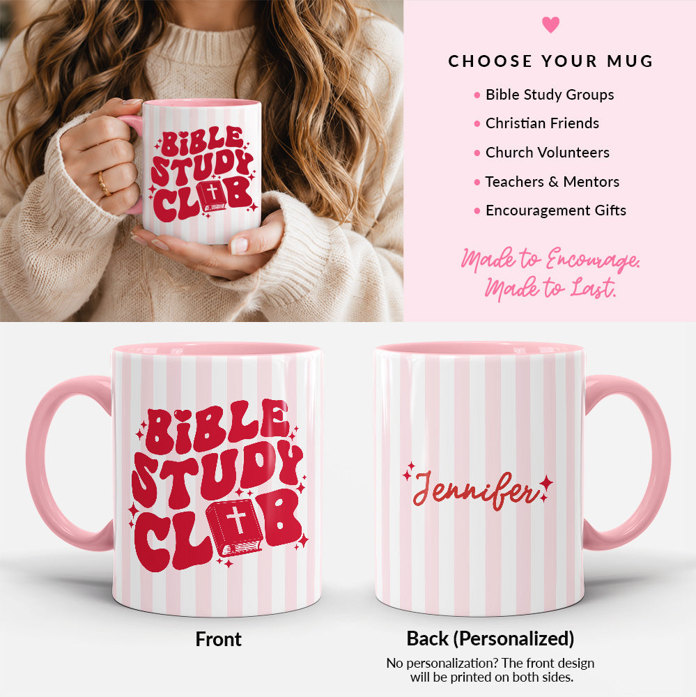 Bible Study Club • Christian Ceramic Personalized Mug