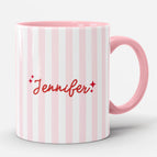Red + Pink Mug with Personalization
