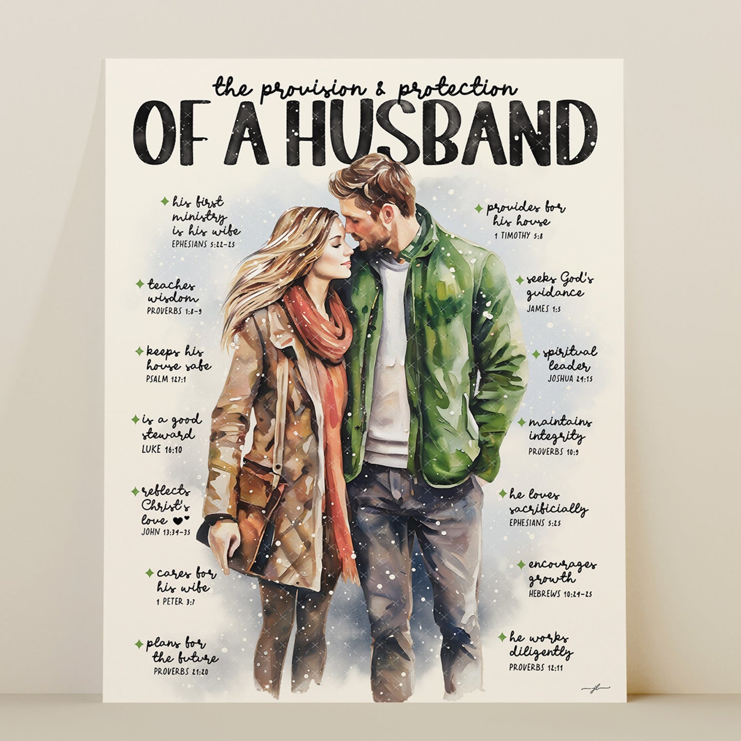 Biblical Marriage | Provision of A Husband | Scripture Prompt Art Print