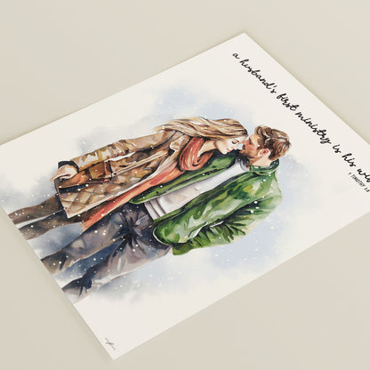 Biblical Marriage | 1 Timothy 5:8 | Giclée Christian Art Print