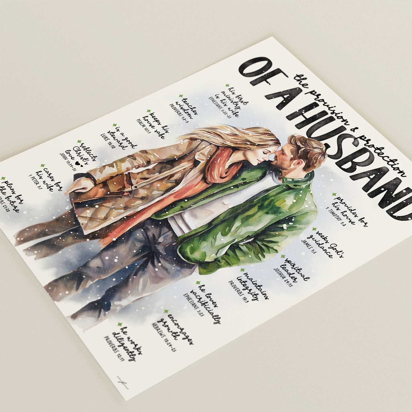 Biblical Marriage | Provision of A Husband | Scripture Prompt Art Print