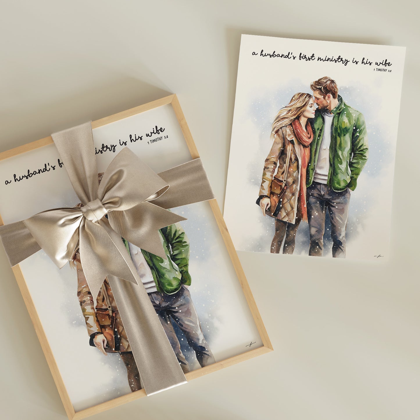 Biblical Marriage | 1 Timothy 5:8 | Giclée Christian Art Print